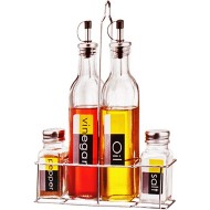 Galheteiro 250ml Com Saleiro Pimenteiro 80ml 4 Peças